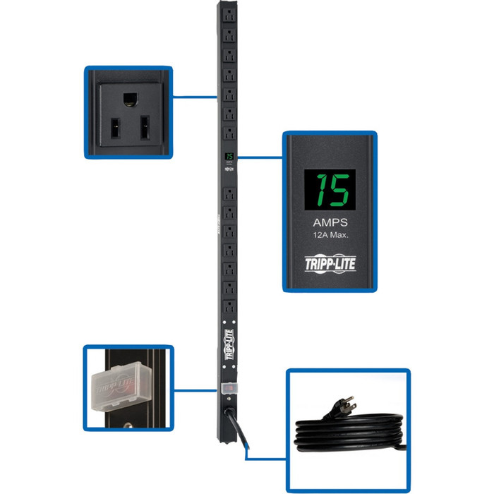 Main image for Tripp Lite PDU Metered 120V 15A 5-15R 14 Outlet 5-15P 36 Inch Height 0URM