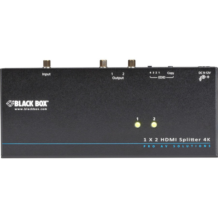 Top Image for Black Box 4K HDMI Splitter - 1 x 2