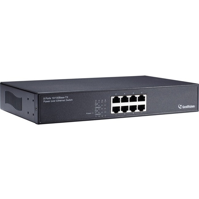 Main image for GeoVision 8-Port 802.3at PoE Switch
