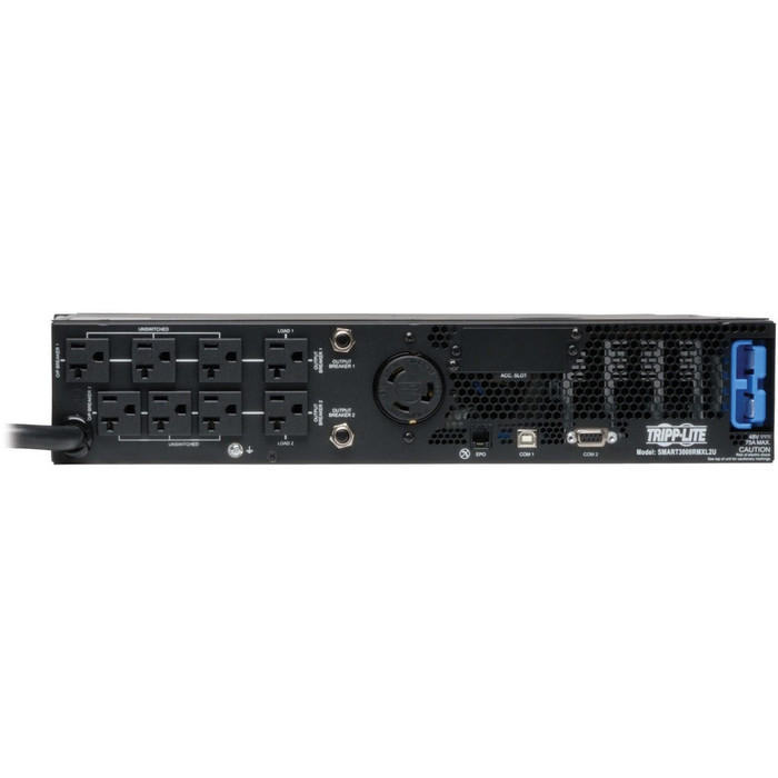 Rear Image for Eaton Tripp Lite series SmartPro 3000VA 3000W 120V Line-Interactive Sine Wave UPS - 7 Outlets, Extended Run, Network Card Option, LCD, USB, DB9, 2U Rack/Tower