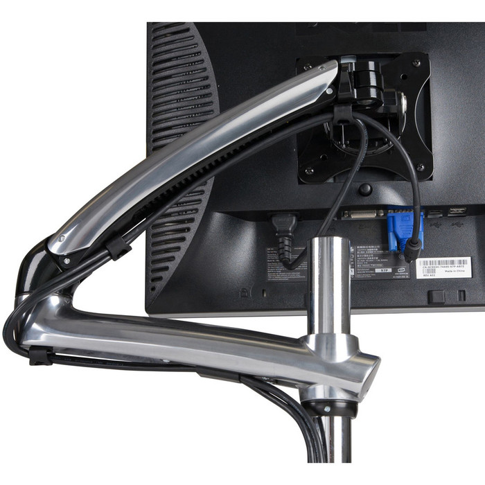 Alternate-Image2 Image for Peerless-AV LCT620AD-G Desk Mount for Flat Panel Display - Black, Chrome