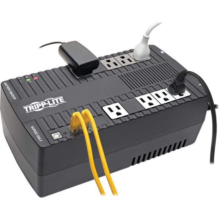Alternate-Image1 Image for Tripp Lite UPS 700VA 350W Desktop Battery Back Up AVR Compact 120V USB RJ11 50/60Hz