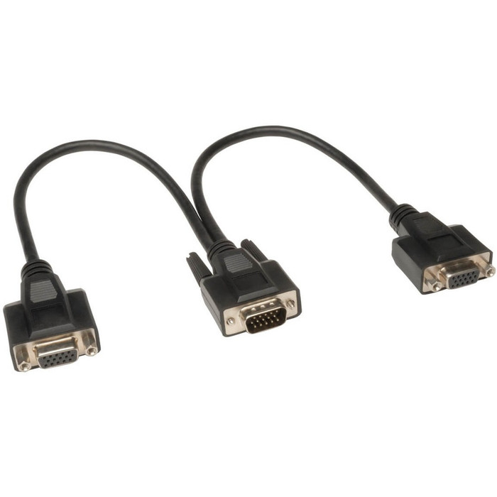 Main image for Tripp Lite 1' High Resolution VGA Monitor Y Splitter Cable HD15 to 2x HD15