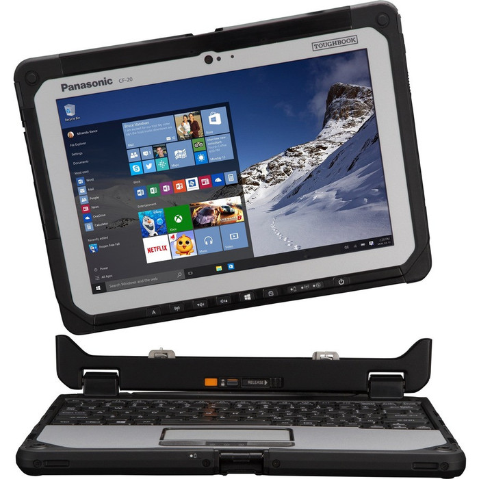 Front Image for Panasonic TOUGHBOOK CF-20 CF-20CT033VM LTE 10.1" Touchscreen Detachable 2 in 1 Notebook - 1920 x 1200 - Intel Core M 6th Gen m5-6Y57 Dual-core (2 Core) 1.10 GHz - 16 GB Total RAM - 512 GB SSD