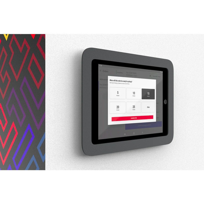 Alternate-Image3 Image for Heckler Design Wall Mount for Tablet, Gang Box, Power Adapter - Black Gray