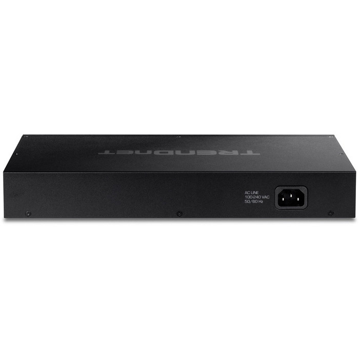 Alternate-Image2 Image for TRENDnet 18-Port Gigabit PoE+ Switch, 16 x 30W PoE+ Ports, 2 Gigabit SFP Slots, 240W PoE Budget, 36Gbps Switching Capacity, 1U 19" Rack Mountable, Lifetime Protection, Black, TPE-TG182