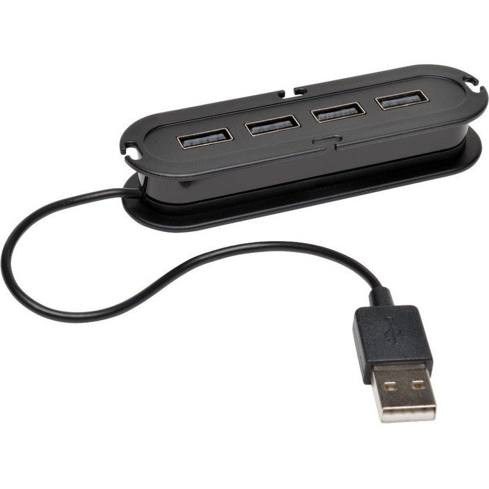 Left Image for Tripp Lite 4-Port USB 2.0 Hi-Speed Ultra-Mini Hub w/ Cable Compact Mobile