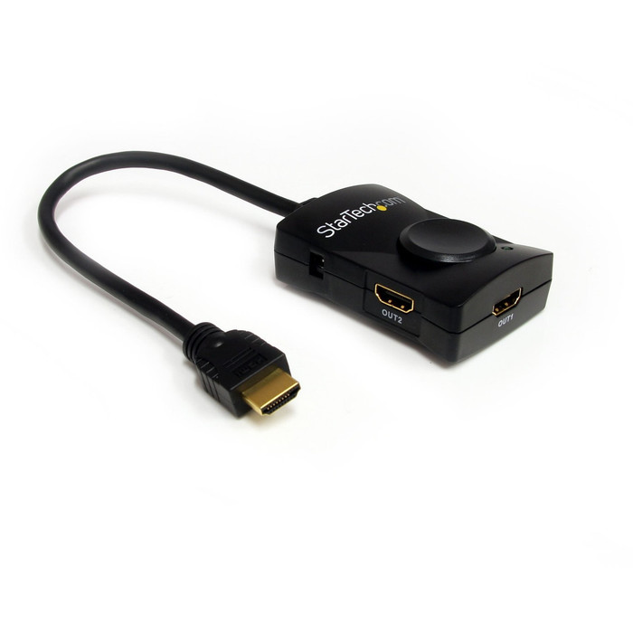 Main image for StarTech.com HDMI Splitter 1 In 2 Out - 1080p - 2 Port - USB-Powered - HDMI Multi Port - HDMI Audio Splitter