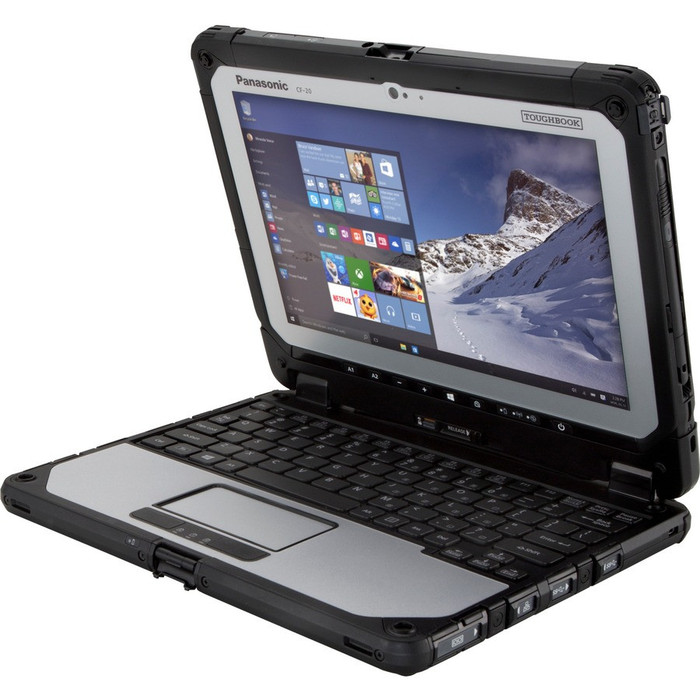 Left Image for Panasonic TOUGHBOOK CF-20 CF-20A5001KM LTE 10.1" Detachable 2 in 1 Notebook - 1920 x 1200 - Intel Core M 6th Gen m5-6Y57 Dual-core (2 Core) 1.10 GHz - 8 GB Total RAM - 128 GB SSD