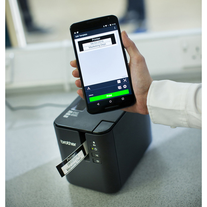 Alternate-Image1 Image for Brother P-touch PT-P900W Desktop Thermal Transfer Printer - Monochrome - Tape Print - USB - Serial