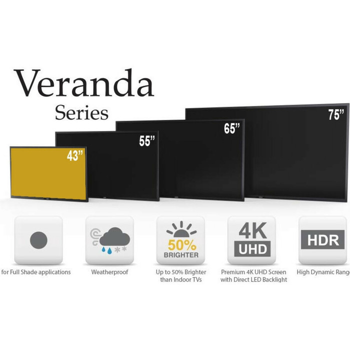 Alternate-Image2 Image for SunBriteTV Veranda SB-V-55-4KHDR-BL 55" LED-LCD TV - 4K UHDTV - Black
