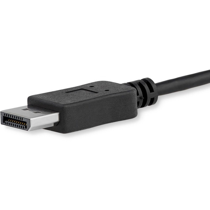 Alternate-Image1 Image for StarTech.com 6ft/1.8m USB C to DisplayPort 1.2 Cable 4K 60Hz - USB Type-C to DP Video Adapter Monitor Cable HBR2 - TB3 Compatible - Black