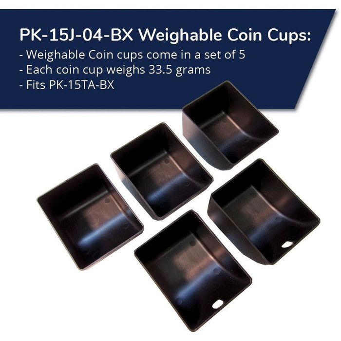 Alternate-Image1 Image for apg Weighable Coin Cups | 5 Pack | for M-15VTA Till
