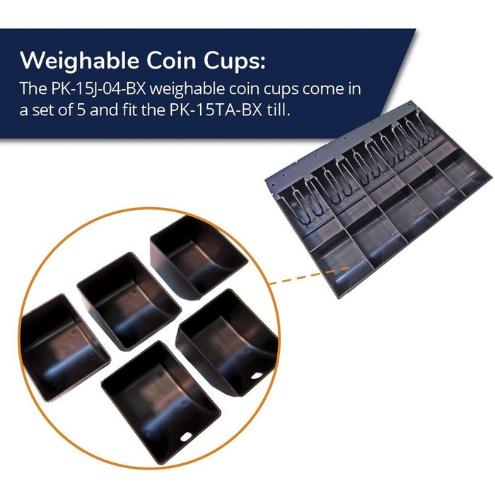 Alternate-Image2 Image for apg Weighable Coin Cups | 5 Pack | for M-15VTA Till