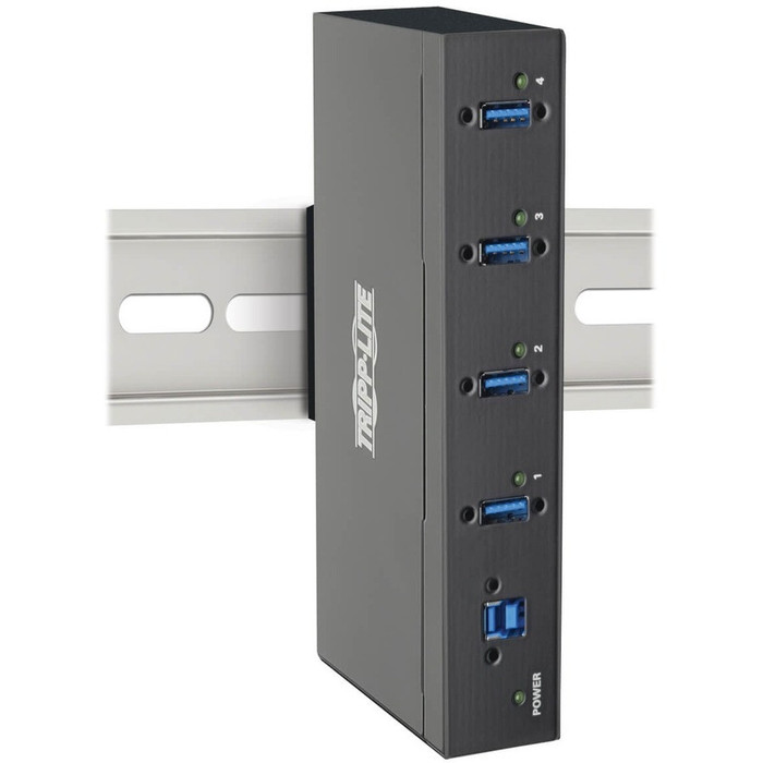 Alternate-Image2 Image for Tripp Lite 4-Port Industrial USB 3.0 SuperSpeed Hub 15KV ESD Immunity Metal