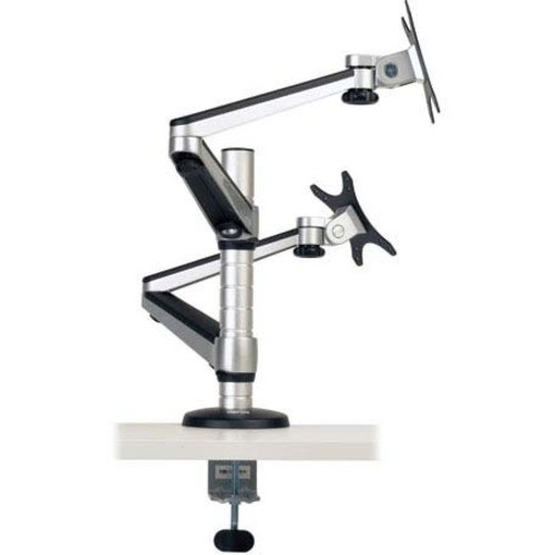 Right Image for Tripp Lite Dual Display TV Monitor Desk Mount Arm Clamp Full Motion 13-27"
