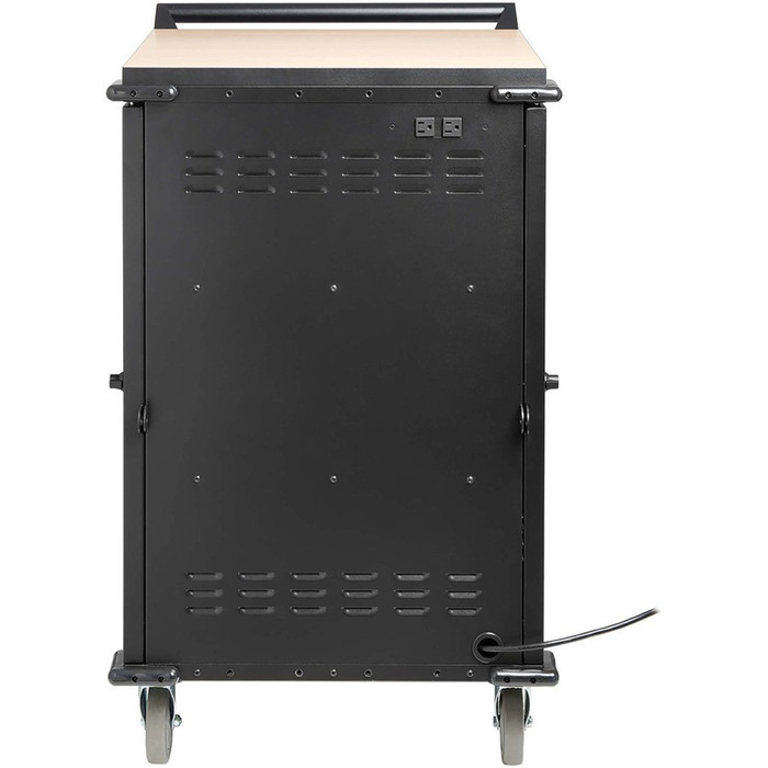 Rear Image for Tripp Lite Locking Storage Cart for Mobile Devices, Laptops, Chromebooks and AV Equipment - Black