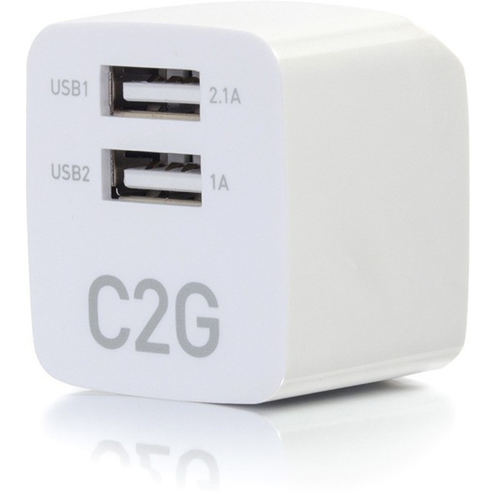 Main image for C2G 2-Port USB Wall Charger - AC to USB Adapter - 5V 2.1A Output