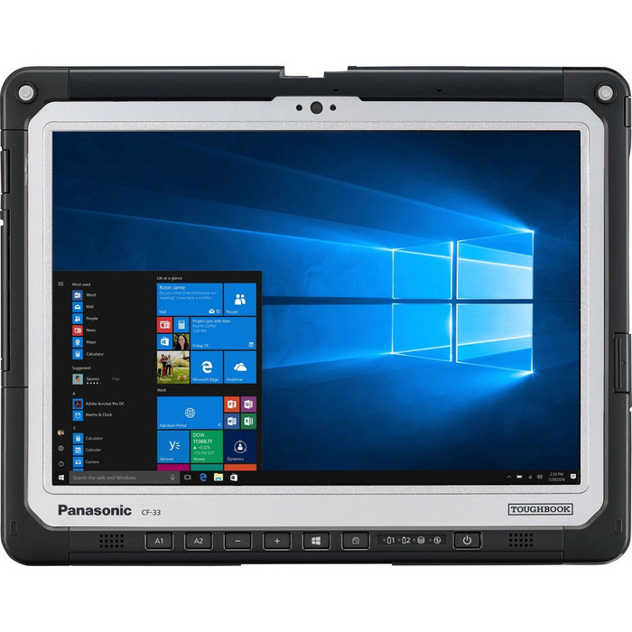 Front Image for Panasonic TOUGHBOOK CF-33 CF-33LE-11VM Tablet - 12" - Core i5 7th Gen i5-7300U Dual-core (2 Core) 2.60 GHz - 16 GB RAM - 16 GB SSD - Windows 10 Pro