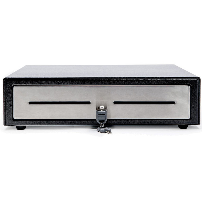 Alternate-Image2 Image for Star Micronics CD4-1416 Choice Cash Drawer, Black, 14Wx16D, Stainless Drawer Front, 4Bill-5Coin