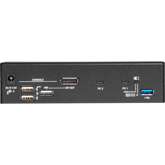 Rear Image for Black Box USB-C 4K KVM Switch, 2-Port