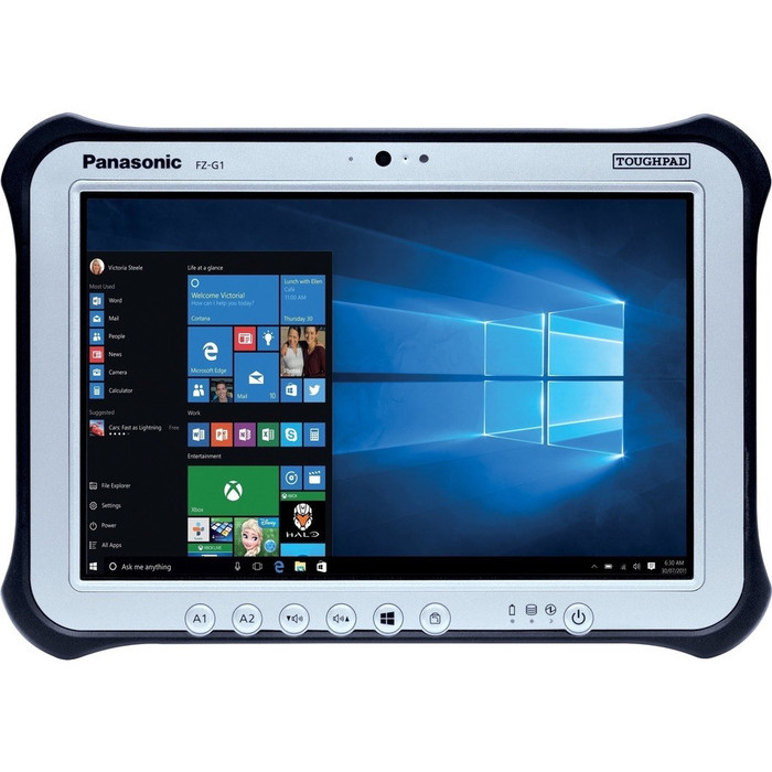 Front Image for Panasonic TOUGHPAD FZ-G1 FZ-G1U5286VM Tablet - 10.1" - Core i5 7th Gen i5-7300U 2.60 GHz - 8 GB RAM - 256 GB SSD - Windows 10 Pro - 4G