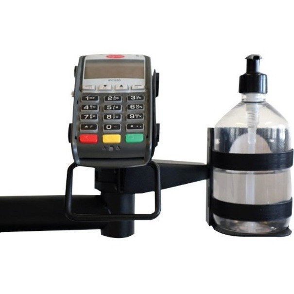 Front Image for SpacePole Wall Mount for Sanitizing Dispenser - Black