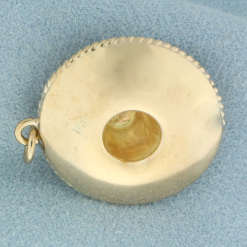 Ruby and Sapphire Sombrero Hat Charm in 14k Yellow Gold