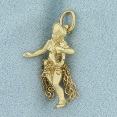 Hula Dancer Charm in 14k Yellow Gold