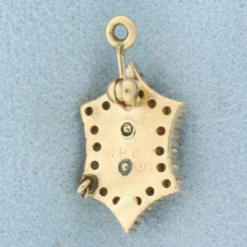 Vintage Kianu Chi Alpha Nu XAN Charm or Pendant in 10k Yellow Gold