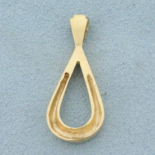 High Polish Teardrop Pendant in 14k Yellow Gold