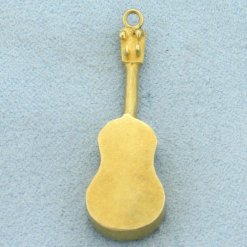 Acoustic Guitar Pendant in 18k Yellow Gold