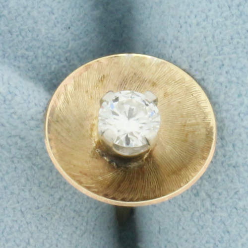 Vintage Diamond Tie Tack Pin in 14k Yellow Gold