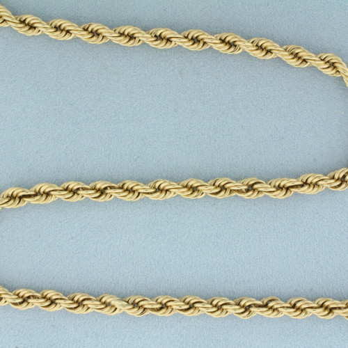 18 Inch Rope Link Chain Necklace in 14k Yellow Gold