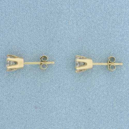 1/2ct TW Diamond Stud Earrings in 14k Yellow Gold Settings