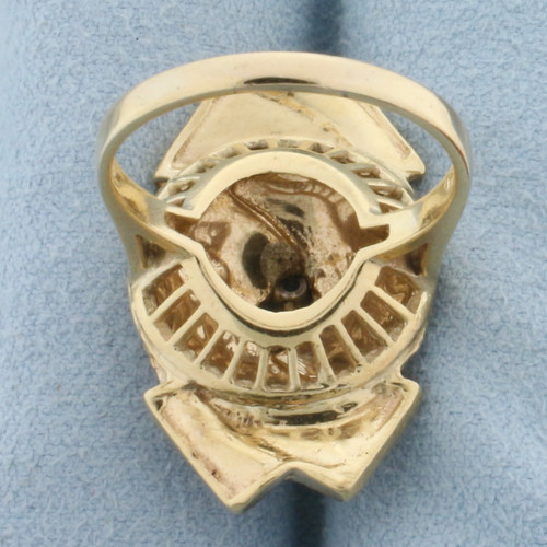 Diamond Ribbon Design Ring in 14k Yellow Gold