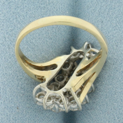 1.5ct Diamond Waterfall Ring in 14k Yellow Gold