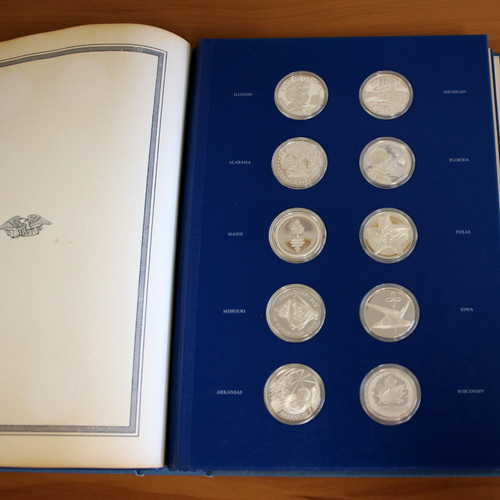 Franklin Mint Complete Fifty-State Bicentennial Medal Collection
