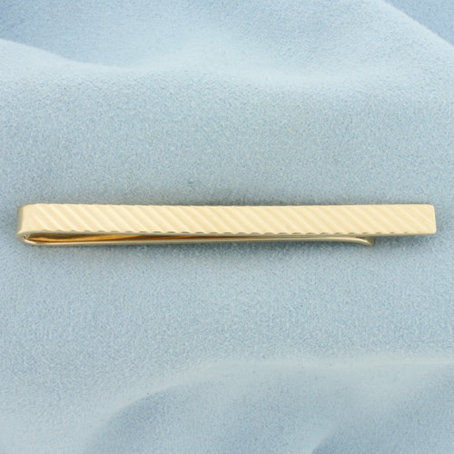 Numbered Tiffany & Co Tie Clip in 14k Yellow Gold