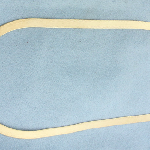 20 Inch Italian Liquid Gold Herringbone Chain Necklace in 14k Yellow Gold