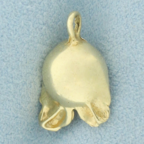 Cultured Akoya Pearl Flower Pendant in 14k Yellow Gold