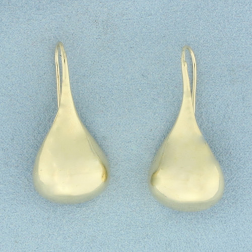 Large Teardrop Earrings in 14k Yellow Gold
