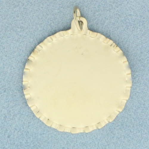 Engravable Happy Birthday Charm or Pendant in 14k Yellow Gold