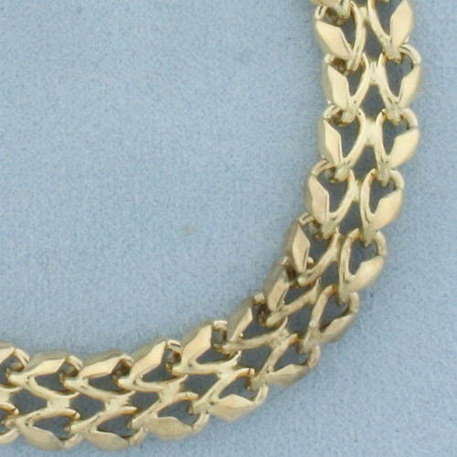Italian Woven Link Bracelet in 14k Yellow Gold
