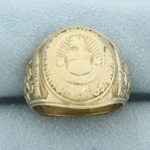 Mens Vintage John Hancock Life Insurance Company Ring in 10k Yellow Gold