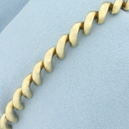San Marco Macaroni Link Bracelet in 14k Yellow Gold