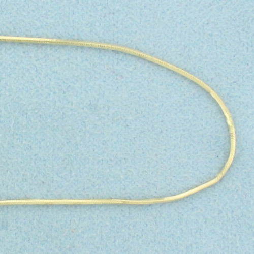 Italian 16 Inch Snake Link Chain Choker Necklace in 14k Yellow Gold