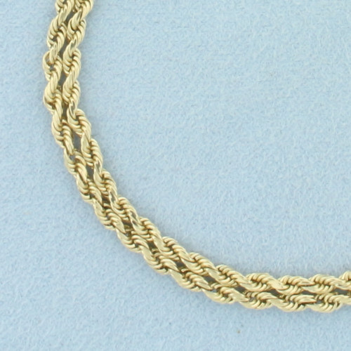 Double Rope Bracelet in 14k Yellow Gold