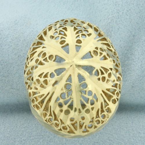 3D Large Bombe Statement Ring in 14k Yellow Gold