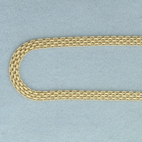 20 Inch Bismark Link Chain Necklace in 14k Yellow Gold